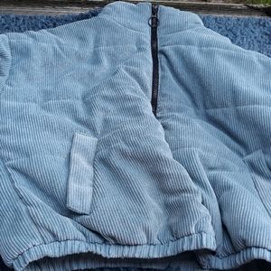 Blue puffed jacket